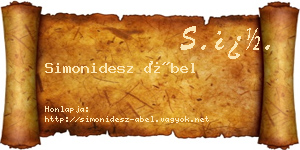 Simonidesz Ábel névjegykártya
