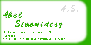 abel simonidesz business card